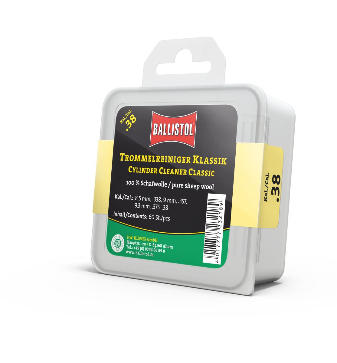 Ballistol Trommelreiniger Klassik Kaliber .38/.357/9mm 60Stück